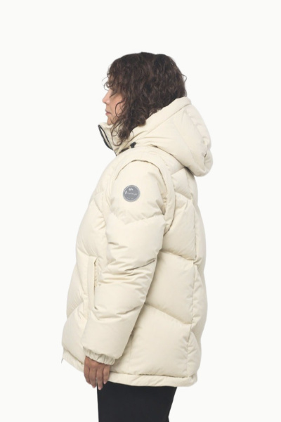 Пуховик Грета SkyStretch Goose (Женский; 44; Светлый Беж)
